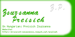 zsuzsanna preisich business card